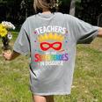 Teachers Are Just Superheroes In Disguise Fun Back To School Women's Comfort Colors T-Shirt Back Print Grey Teachers Are Just Superheroes In Disguise Fun Back To School Women's Comfort Colors T-Shirt Back Print Grey