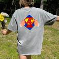 Teachers Are Superheroes 4th Grade Super Teacher Staff Men Women Women's Comfort Colors T-Shirt Back Print Grey
