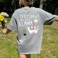 Teachers Testing Day Test Day No Prob Llama Teacher Women's Comfort Colors T-Shirt Back Print Grey Teachers Testing Day Test Day No Prob Llama Teacher Women's Comfort Colors T-Shirt Back Print Grey