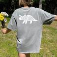 Teachersaurus Like A Normal Teacher Awesome Dinosaur Teacher Men Women Girls Kids Women's Comfort Colors T-Shirt Back Print Grey
