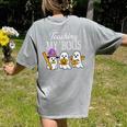 Teaching My Boos Ghost Teacher Halloween Spooky Educator Women's Comfort Colors T-Shirt Back Print Grey Teaching My Boos Ghost Teacher Halloween Spooky Educator Women's Comfort Colors T-Shirt Back Print Grey