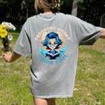 Teaching Heart Anime Soul Teacher Otaku Manga Women's Comfort Colors T-Shirt Back Print Grey