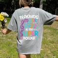 Teaching Music Is My Superpower Music Teacher For Men Women Kids Women's Comfort Colors T-Shirt Back Print Grey Teaching Music Is My Superpower Music Teacher For Men Women Kids Women's Comfort Colors T-Shirt Back Print Grey