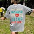 Teaching In My Veins Jesus In My Heart God Christian Teacher Women's Comfort Colors T-Shirt Back Print Grey Teaching In My Veins Jesus In My Heart God Christian Teacher Women's Comfort Colors T-Shirt Back Print Grey