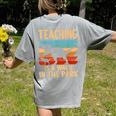 Teaching Is a Walk In Park Dinosaur Teacher Women's Comfort Colors T-Shirt Back Print Grey Teaching Is a Walk In Park Dinosaur Teacher Women's Comfort Colors T-Shirt Back Print Grey