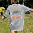 Teaching Is A Walk In The Park Teacher T-Rex Retro Women's Comfort Colors T-Shirt Back Print Grey