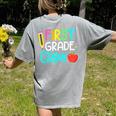 Team 1st Grade Crew Back To School 1st Grade Teacher Kids Women's Comfort Colors T-Shirt Back Print Grey Team 1st Grade Crew Back To School 1st Grade Teacher Kids Women's Comfort Colors T-Shirt Back Print Grey