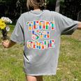 Team 5th Grade Building Blocks Bricks Theme Teacher Team For Men Women Kids Women's Comfort Colors T-Shirt Back Print Grey Team 5th Grade Building Blocks Bricks Theme Teacher Team For Men Women Kids Women's Comfort Colors T-Shirt Back Print Grey