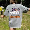 Team Preschool Boo Crew Halloween Teacher Student Costume Women's Comfort Colors T-Shirt Back Print Grey