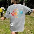 Team Seventh Grade Teacher Student Back To School 7th Grade Women's Comfort Colors T-Shirt Back Print Grey