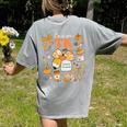 Team TK Crew Preppy Coquette Bow Pumpkin Fall TK Teacher Women's Comfort Colors T-Shirt Back Print Grey Team TK Crew Preppy Coquette Bow Pumpkin Fall TK Teacher Women's Comfort Colors T-Shirt Back Print Grey
