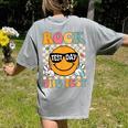 Test Day Rock The Test Teacher Testing Day You Got This Women's Comfort Colors T-Shirt Back Print Grey