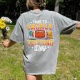 Test Day State Football Tackle Testing Day Sports Teacher Women's Comfort Colors T-Shirt Back Print Grey