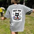 Test Day Stressed Cat Teacher Student Kids Testing Day Women's Comfort Colors T-Shirt Back Print Grey Test Day Stressed Cat Teacher Student Kids Testing Day Women's Comfort Colors T-Shirt Back Print Grey