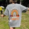 Thankful For My 5th Grade Turkeys Thanksgiving Teacher Women's Comfort Colors T-Shirt Back Print Grey Thankful For My 5th Grade Turkeys Thanksgiving Teacher Women's Comfort Colors T-Shirt Back Print Grey