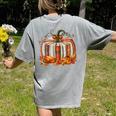 Thanksgiving Book Pumpkin Reading Teachers Fall Lovers Boys Women's Comfort Colors T-Shirt Back Print Grey Thanksgiving Book Pumpkin Reading Teachers Fall Lovers Boys Women's Comfort Colors T-Shirt Back Print Grey