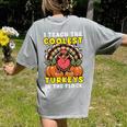 Thanksgiving I Teach Coolest Turkeys Teacher Fall Women Men Women's Comfort Colors T-Shirt Back Print Grey Thanksgiving I Teach Coolest Turkeys Teacher Fall Women Men Women's Comfort Colors T-Shirt Back Print Grey