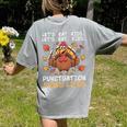 Thanksgiving Teacher Turkey Lets Eat Kids Punctuation Women's Comfort Colors T-Shirt Back Print Grey Thanksgiving Teacher Turkey Lets Eat Kids Punctuation Women's Comfort Colors T-Shirt Back Print Grey