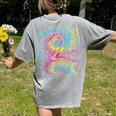 Tie Dye 2nd Grade Typography Team Second Grade Teacher Women's Comfort Colors T-Shirt Back Print Grey Tie Dye 2nd Grade Typography Team Second Grade Teacher Women's Comfort Colors T-Shirt Back Print Grey