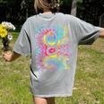 Tie Dye 8th Grade Typography Team Eighth Grade Teacher Women's Comfort Colors T-Shirt Back Print Grey