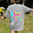 Tie Dye Happy 100th Day Of School Teacher Student 100 Days Women's Comfort Colors T-Shirt Back Print Grey Tie Dye Happy 100th Day Of School Teacher Student 100 Days Women's Comfort Colors T-Shirt Back Print Grey