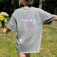 Tiny Humans Are My Favorite Daycare Provider Teacher Daycare Women's Comfort Colors T-Shirt Back Print Grey