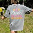Tiny People Help Do Big Things Nursery Teacher Women's Comfort Colors T-Shirt Back Print Grey