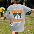 This Is My Tired Teacher Costume Halloween Costumes Women's Comfort Colors T-Shirt Back Print Grey This Is My Tired Teacher Costume Halloween Costumes Women's Comfort Colors T-Shirt Back Print Grey