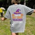 This Is My Tired Teacher Costume Halloween Premium Tri-Blend Women's Comfort Colors T-Shirt Back Print Grey