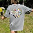 TK Vibes Back To School TK Kid Girl TK Team TK Teacher Women Women's Comfort Colors T-Shirt Back Print Grey