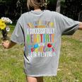 Toddler Negotiator Preschool Teacher Humor Babysitters Women's Comfort Colors T-Shirt Back Print Grey