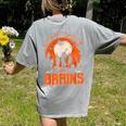 History Teachers Love Brains Halloween Teacher For Men Women Women's Comfort Colors T-Shirt Back Print Grey History Teachers Love Brains Halloween Teacher For Men Women Women's Comfort Colors T-Shirt Back Print Grey