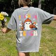 Trick Or Teach Ghost Teacher School Halloween Men Women Women's Comfort Colors T-Shirt Back Print Grey Trick Or Teach Ghost Teacher School Halloween Men Women Women's Comfort Colors T-Shirt Back Print Grey