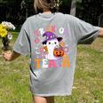 Trick Or Teach Groovy Teacher Ghost Halloween Teacher Women's Comfort Colors T-Shirt Back Print Grey Trick Or Teach Groovy Teacher Ghost Halloween Teacher Women's Comfort Colors T-Shirt Back Print Grey