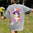 Trick Or Teach Spooky Teacher Ghost Halloween Teacher Women's Comfort Colors T-Shirt Back Print Grey Trick Or Teach Spooky Teacher Ghost Halloween Teacher Women's Comfort Colors T-Shirt Back Print Grey