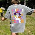 Trick Or Teach Teacher Ghost Teaching Fun Halloween Teacher Women's Comfort Colors T-Shirt Back Print Grey Trick Or Teach Teacher Ghost Teaching Fun Halloween Teacher Women's Comfort Colors T-Shirt Back Print Grey