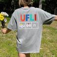 UFLI Queen Science Of Reading Literacy Teacher Appreciation Women's Comfort Colors T-Shirt Back Print Grey UFLI Queen Science Of Reading Literacy Teacher Appreciation Women's Comfort Colors T-Shirt Back Print Grey