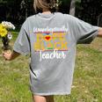 Unapologetic Dope Teacher African American Melanin Women's Comfort Colors T-Shirt Back Print Grey