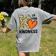 Unity Day K Is For Kindness Anti Bullying Orange Teacher Men Women Kids Women's Comfort Colors T-Shirt Back Print Grey Unity Day K Is For Kindness Anti Bullying Orange Teacher Men Women Kids Women's Comfort Colors T-Shirt Back Print Grey