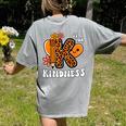 Unity Day Shirt Kindness Orange Teacher Kids Be Kind Women's Comfort Colors T-Shirt Back Print Grey