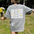 Unity Day Shirt Orange Kids Teacher 2023 Be Kind Groovy Women's Comfort Colors T-Shirt Back Print Grey