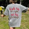 Visually Impaired Teacher Braille Bible Verse Walk By Faith Women's Comfort Colors T-Shirt Back Print Grey Visually Impaired Teacher Braille Bible Verse Walk By Faith Women's Comfort Colors T-Shirt Back Print Grey