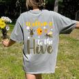 Welcome To The Hive Bee Teacher Back To School Women's Comfort Colors T-Shirt Back Print Grey Welcome To The Hive Bee Teacher Back To School Women's Comfort Colors T-Shirt Back Print Grey