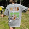 Wild About 3rd Grade Teacher Student Third Grade Zoo Safari Women's Comfort Colors T-Shirt Back Print Grey