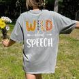 Wild About Speech SLP Leopard Teacher Back To School Kids Women's Comfort Colors T-Shirt Back Print Grey Wild About Speech SLP Leopard Teacher Back To School Kids Women's Comfort Colors T-Shirt Back Print Grey