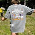 Will Trade Students For Candy Teacher Halloween Costume Tee Women's Comfort Colors T-Shirt Back Print Grey Will Trade Students For Candy Teacher Halloween Costume Tee Women's Comfort Colors T-Shirt Back Print Grey