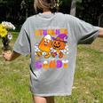 Will Trade Students For Candy Teacher Halloween Women's Comfort Colors T-Shirt Back Print Grey