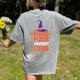 Witchy Halloween Hocus Pocus Everybody Focus Teacher Pumpkin Women's Comfort Colors T-Shirt Back Print Grey Witchy Halloween Hocus Pocus Everybody Focus Teacher Pumpkin Women's Comfort Colors T-Shirt Back Print Grey