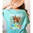 100 Days Of Driving My Teacher Nuts Dabbing Squirrel School Women's Comfort Colors T-Shirt Back Print Chalky Mint