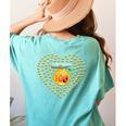 100 Days Of School Bee Hive Tree Hearts Teachers Student Kid Women's Comfort Colors T-Shirt Back Print Chalky Mint